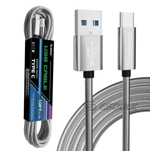 Nylon Braided USB Cable - USB-A to USB-C